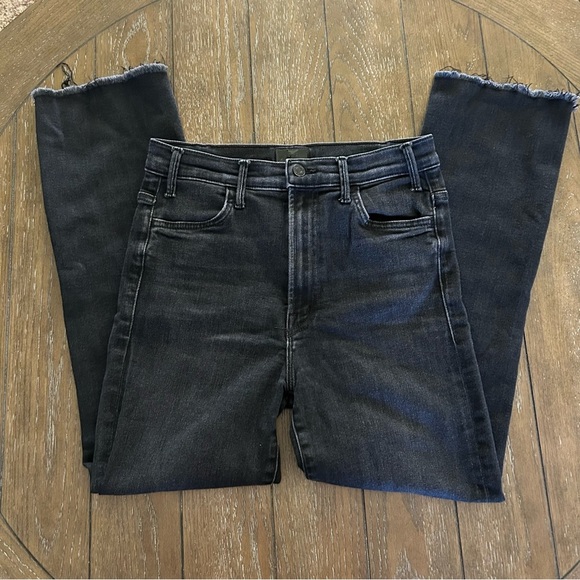 MOTHER The Hustler Ankle Fray Faded Black Jeans 29 - Picture 8 of 13